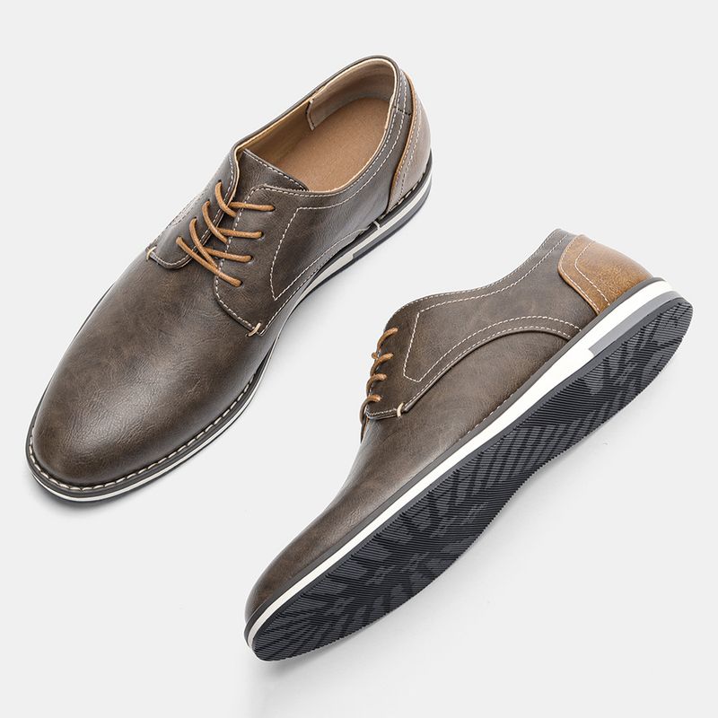 Atmungsaktive Freizeitschuhe für Herren – Leichte Slipper aus PU-Leder mit rutschfester Gummisohle | Bequem und stilvoll für den Alltag_voghion.com