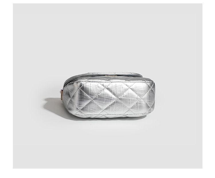 Borsa a tracolla con tracolla larga in argento 2024, stile piccolo e profumato, con catena, stile premium squisito_voghion.com