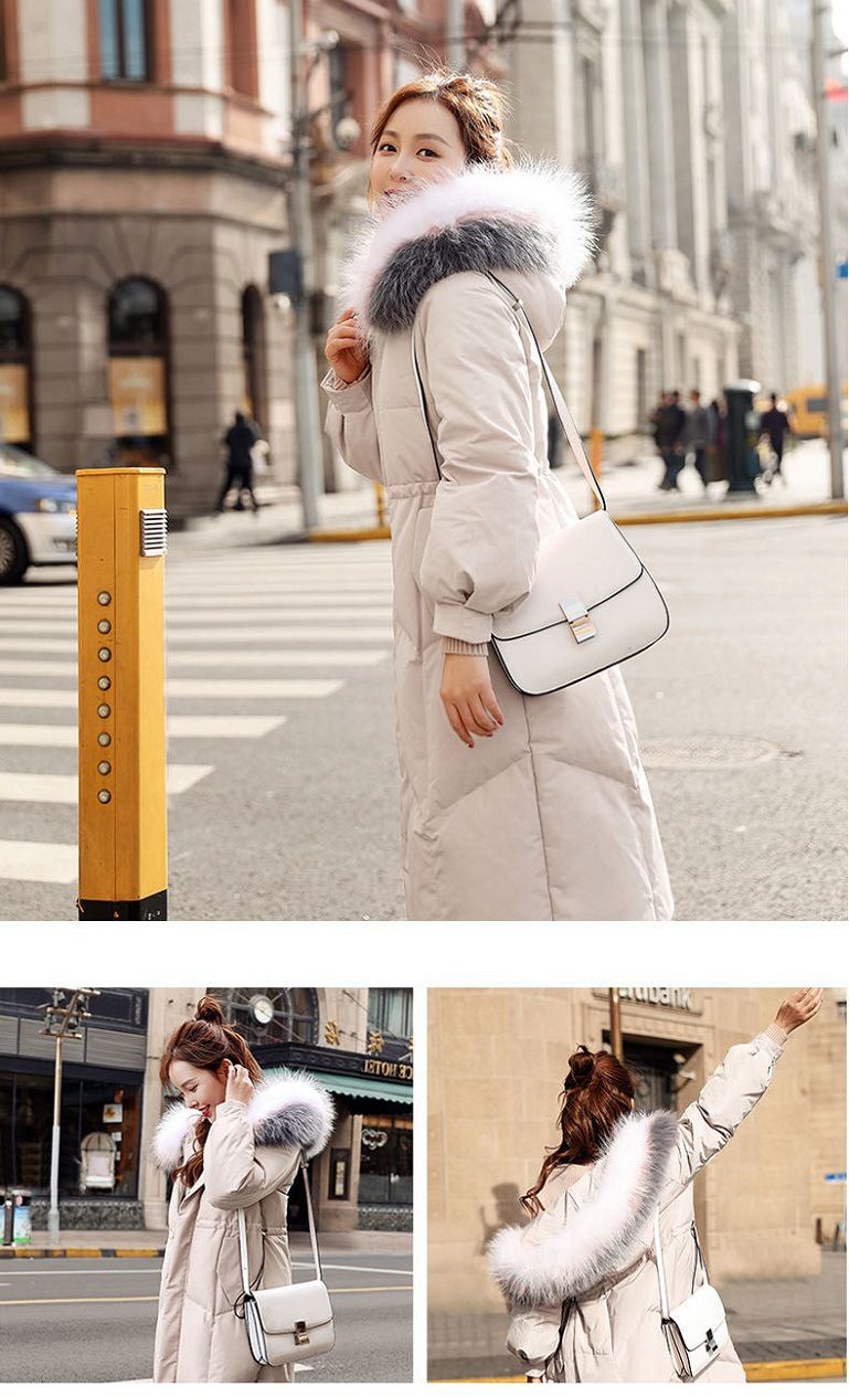 2025 Hiver Nouveau Extra Large Col Vers Le Bas Femmes Genou Long Sur Coréen Épaissie Taille Wrap_voghion.com