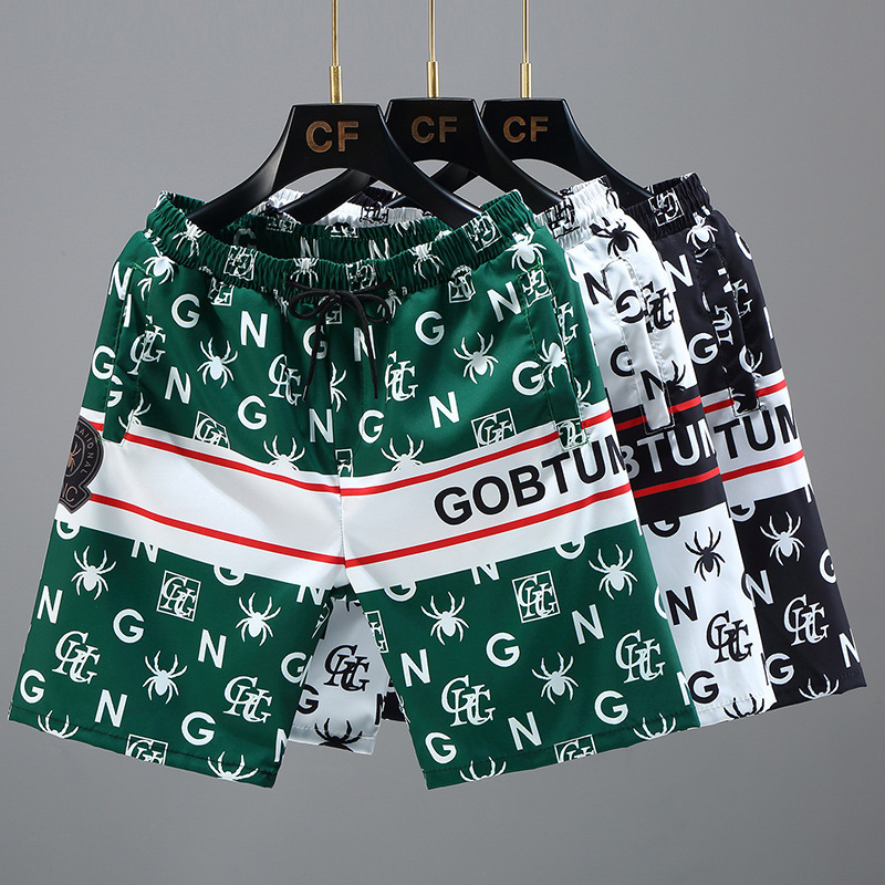 Sommer-Strandhose für Herren, lässige Lauf- und Sportshorts für Herren, 5-Punkt-Hose mit geradem Bein für Herren_voghion.com