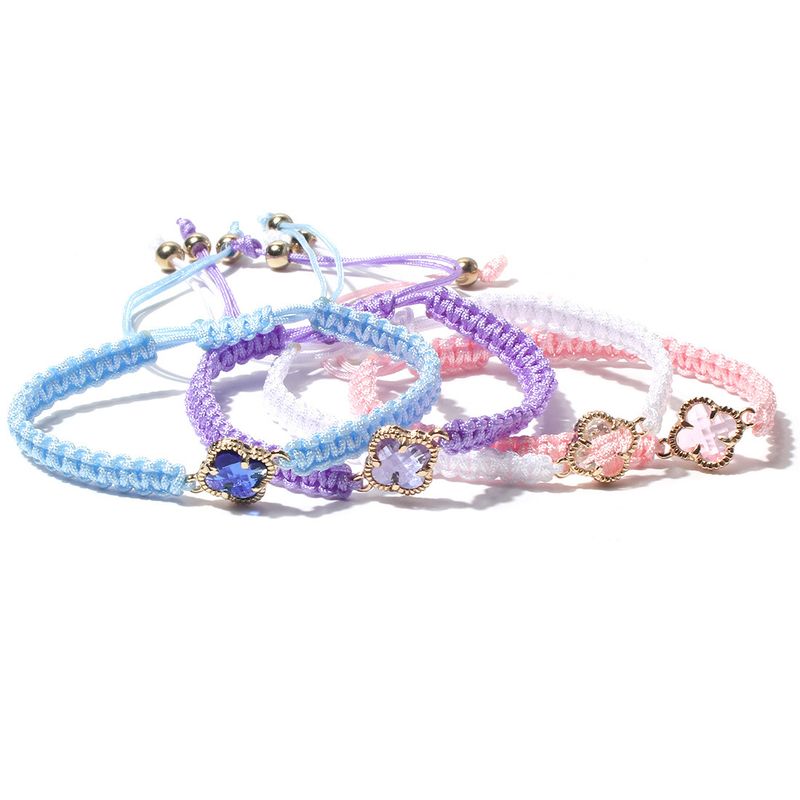 Bracelets tissés faits maison, style rétro, simples, en cristal, en fil de verre, bijoux_voghion.com