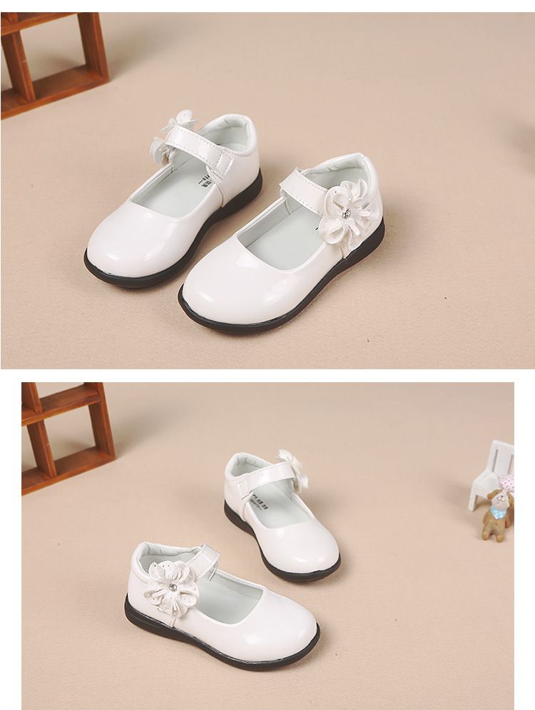 Scarpe da sposa per bambini in pelle per ragazze, feste, balli, scarpe da sposa con fondo morbido antiscivolo, calzature singole per prestazioni da studente_voghion.com