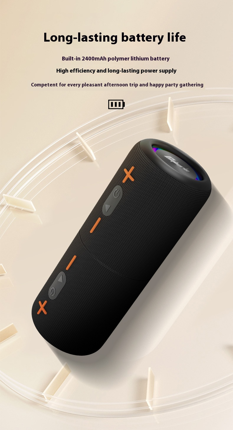 Przenośny głośnik Bluetooth S10: 20 W jakości dźwięku stereo, rozmowy w wysokiej rozdzielczości, wodoodporność IPX6, łączność TWS, kolorowe efekty świetlne_voghion.com