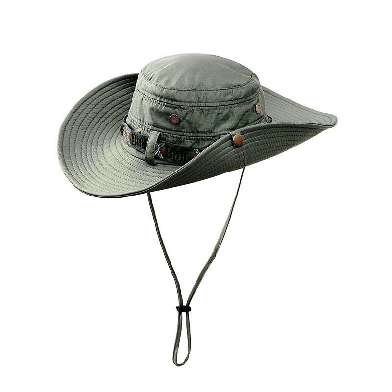 Summer Outdoor Hiking Men's Fisherman Wild Fishing UV Protection Breathable Bucket Hat_voghion.com