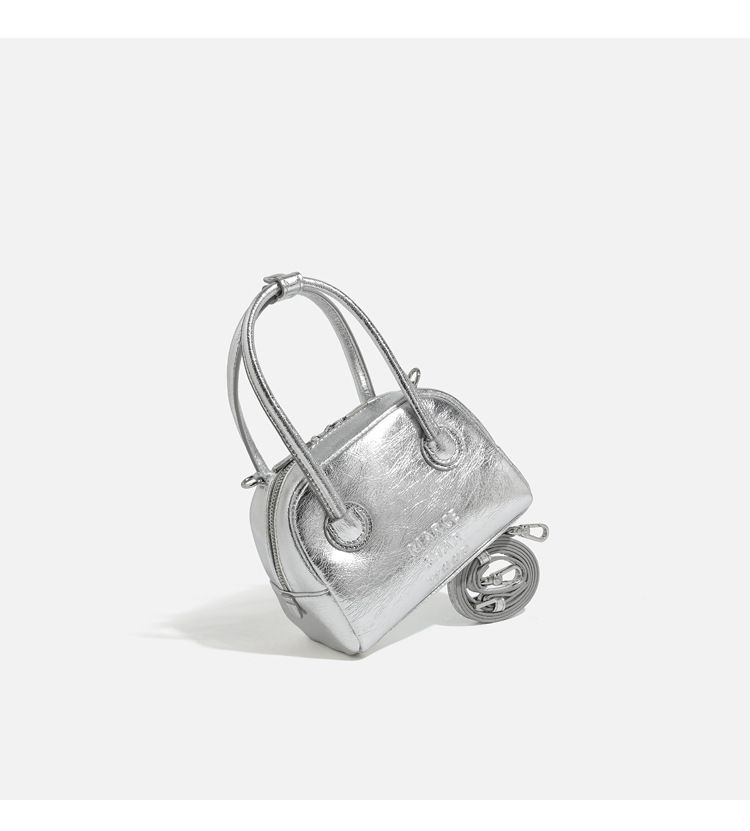 Korea Nischendesign Baseball Frühling Sommer Neue Damen Silber Trend Kissentasche Modetrend Tote Handtasche Stilvoll Vielseitig Lässig Täglich_voghion.com