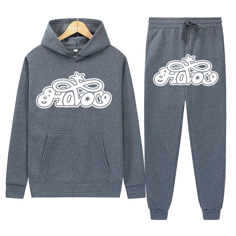 Herren-Trainingsanzug mit Fleecefutter, Set mit Kapuzenpullover und Jogginghose mit NOK O-Print, Winter-Jogginganzug, Loungewear_voghion.com