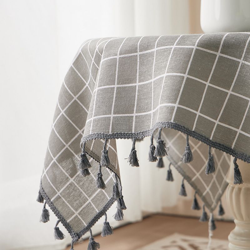 Poly-Cotton Blend Tablecloth – Durable & Stylish Rectangle Cover For Dining & Coffee Tables | Heat-Resistant & Non-Slip_voghion.com