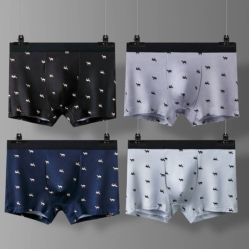 4 szt. Bokserki duże rozmiary bezszwowe bawełniane męskie bokserki letnie cienkie przekrój rozmiar L-4XL_voghion.com