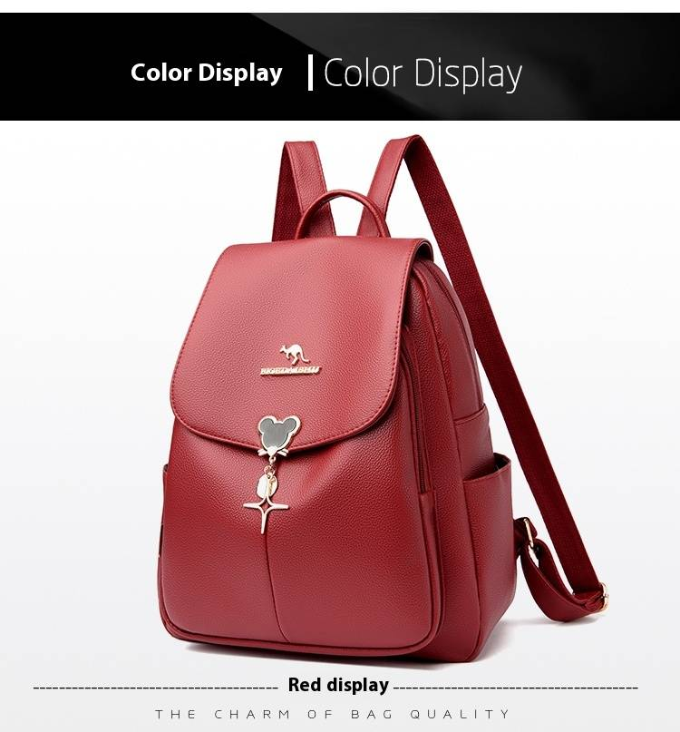 Bolsa canguru 2024 nova moda casual versátil simples e moderna mochila de cor sólida_voghion.com