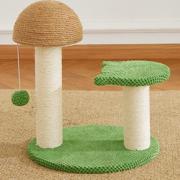 Cat supplies cat scratching post sisal post claw sharpening cat scratching board vertical L shaped integrated non chipping cat toy cat scratching ball_voghion.com