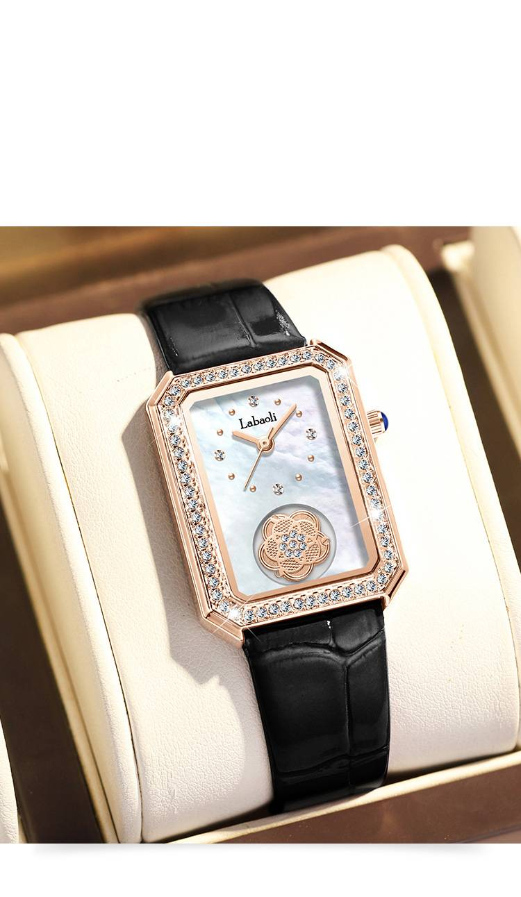 Orologi rettangolari per donna, moda, lusso, cristallo, orologio analogico al quarzo quadrato, cinturino in pelle, casual, business, elegante, orologi da polso_voghion.com