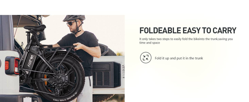Vélo électrique pliable Vitilan U7 2.0 à gros pneus 20 x 4,0 pouces, moteur 750 W, 48 V, 20 Ah_voghion.com