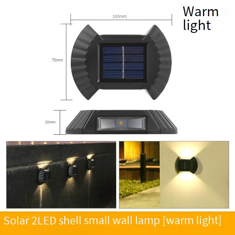 Solarne lampy ścienne, wodoodporne, zewnętrzne, oświetlenie ogrodowe, oświetlenie krajobrazu z oświetleniem góra-dół do patio_voghion.com