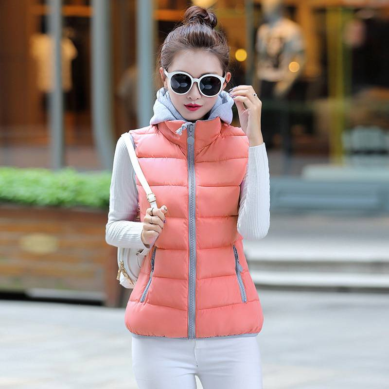 Gilet matelassé à capuche colorblock pour femme – Gilet matelassé réversible léger aux couleurs acidulées_voghion.com