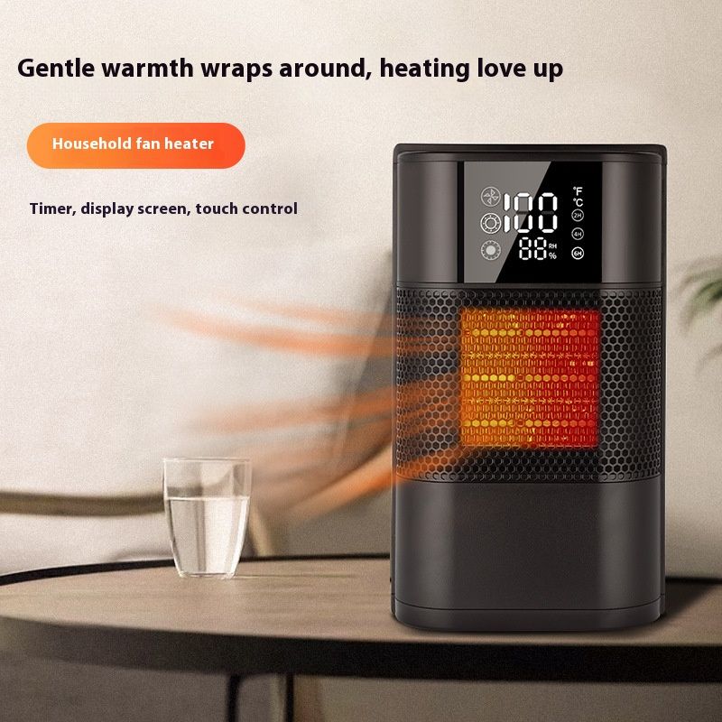Ceramic Space Heater With Touch Control, 3-Speed & 8H Timer, 1300W Fast Heating, Quiet 36dB, Overheat & Tip-Over Protection For Home Office (10-20㎡)_voghion.com