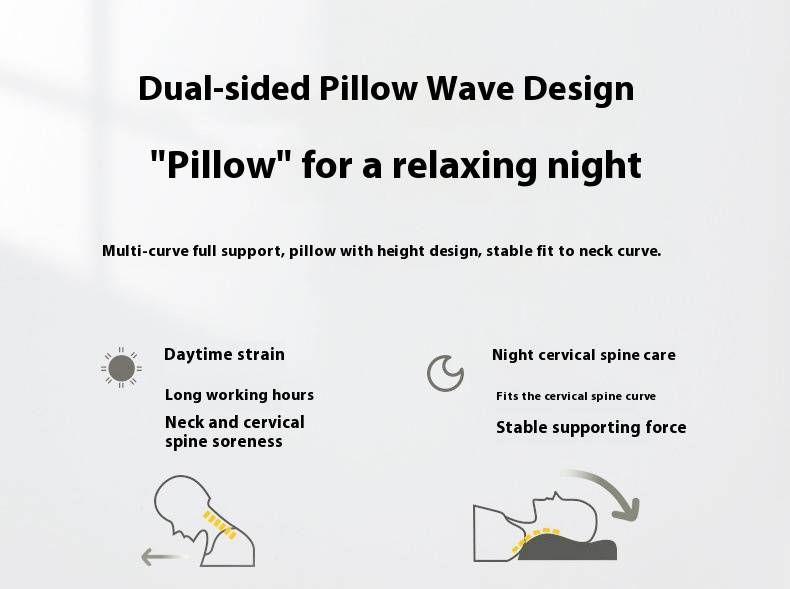 Butterfly Memory Foam Pillow For Side Sleepers – Ergonomic Neck Support Pillow With Cooling Fabric (58x36x14cm, 1-Pack)_voghion.com