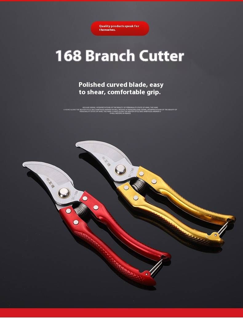 Professional Bypass Pruner With 50mm Cutting Capacity – Ergonomic Garden Scissors For Fruit Trees, Roses & Shrubs | Non-Slip Grip & Lightweight Design_voghion.com