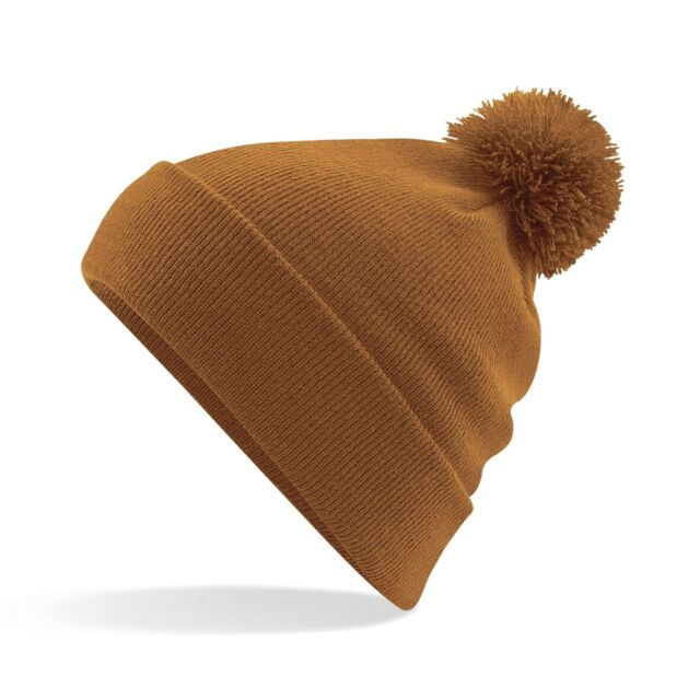 NEW POM POM BEANIE HAT MENS WOMENS PLAIN KNITTED BOBBLE WARM WINTER WOOLY CAP_voghion.com