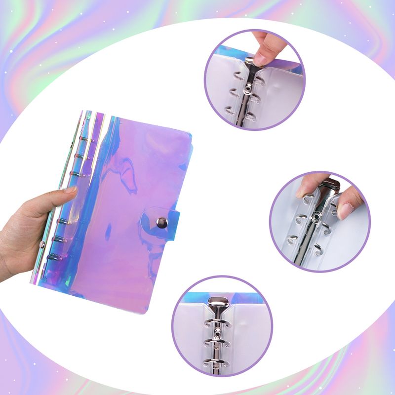 Refillable Notebooks A6 Loose Leaf Folder Zipper Bag PVC Transparent Creative Loose Leaf Cash Budget Handbook_voghion.com