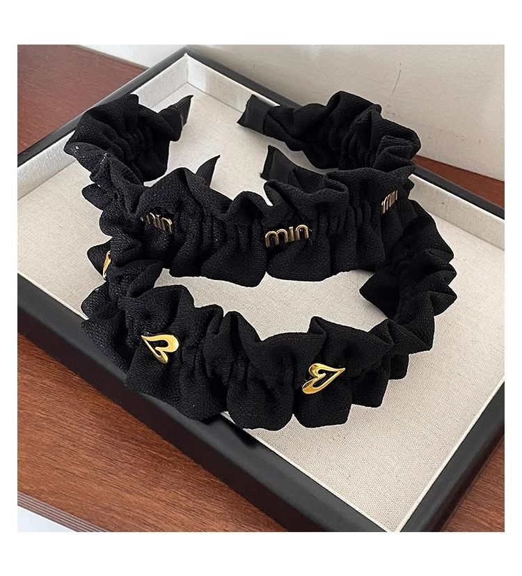 Faixa de cabeça plissada com borda larga, faixa de cabeça para lavagem facial feminina, faixa de cabeça premium sensível à pressão, pacote de cabeça alta_voghion.com