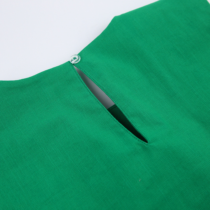 Canottiera senza maniche da donna in tinta unita, pantaloni, abiti da donna in due pezzi in cotone e lino_voghion.com