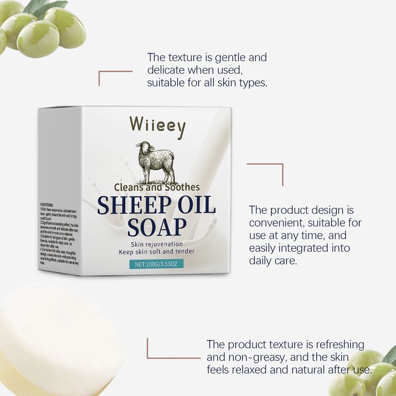 Wiieey Suet Moisturizing Soap Gentle Refreshing Oil Control Cleansing Body Skin Cleansing Bath Suet Moisturizing Soap_voghion.com