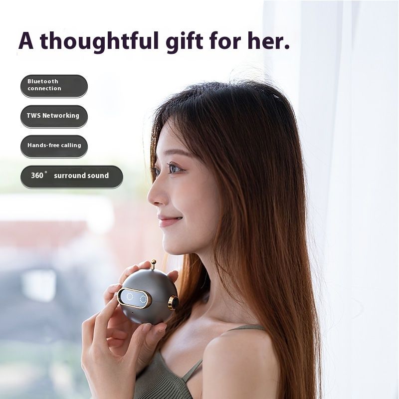 Petite enceinte Bluetooth, téléphone portable, ordinateur, décoration de bureau, haut-parleur, mini portable, sens technologique, cadeau d'anniversaire créatif pour homme_voghion.com