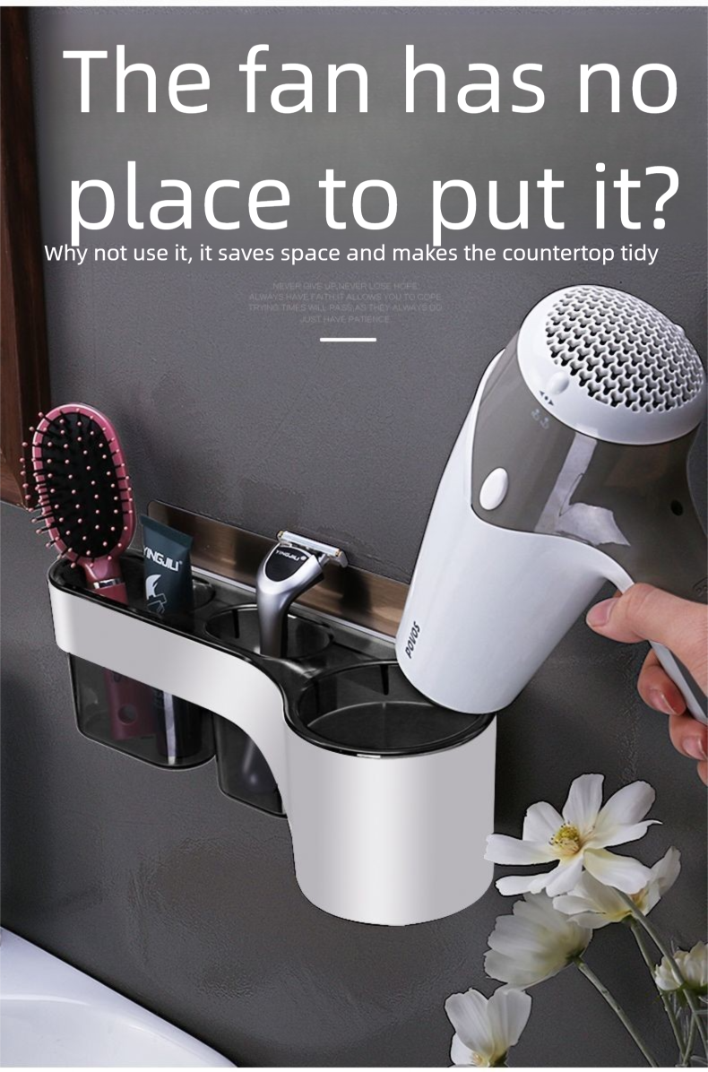 Toilet Wall-Mounted Storage Rack No-Drill Bathroom Household Hanging Rack Storage Rack Bathroom Shelf_voghion.com