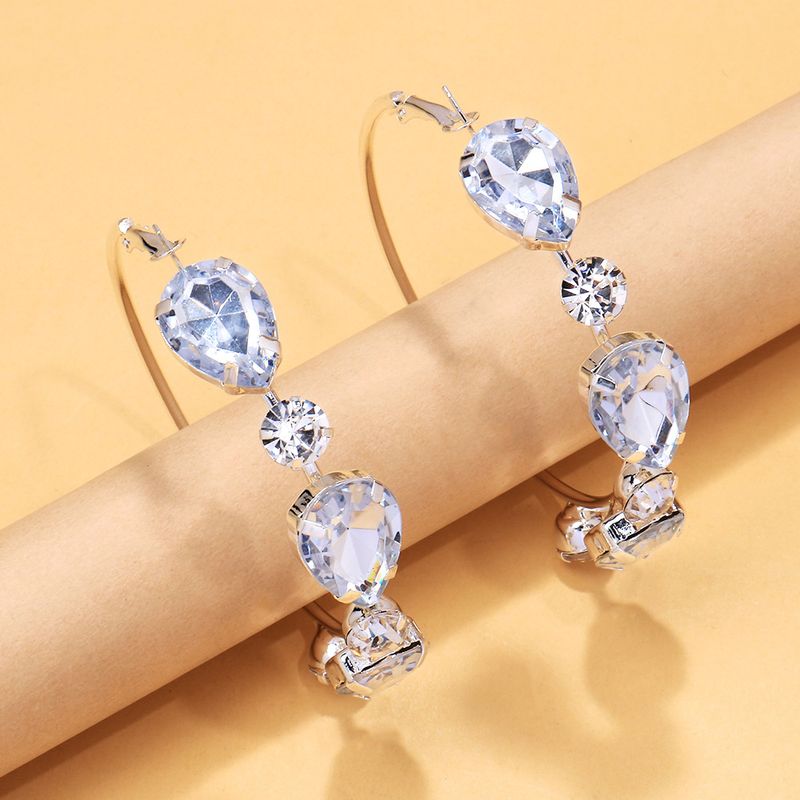 Nuevos pendientes de corazón con diamantes de imitación, gargantilla sencilla con gotas de agua, accesorios de novia, conjunto de joyas_voghion.com