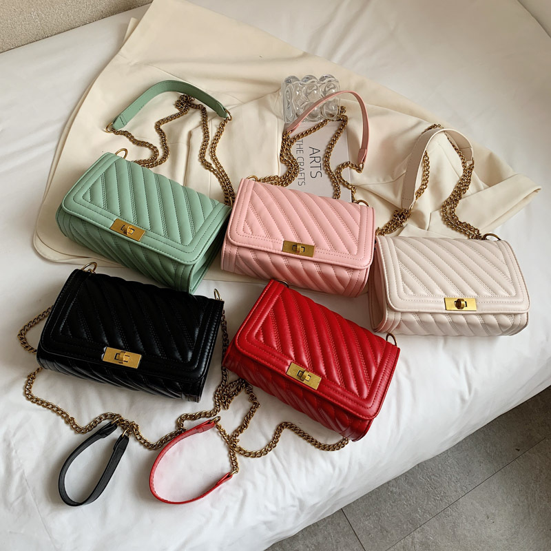 2024 New Summer Fashion Fragrant Style Women's Diamond Grid Chain Shoulder Crossbody Small Bag_voghion.com