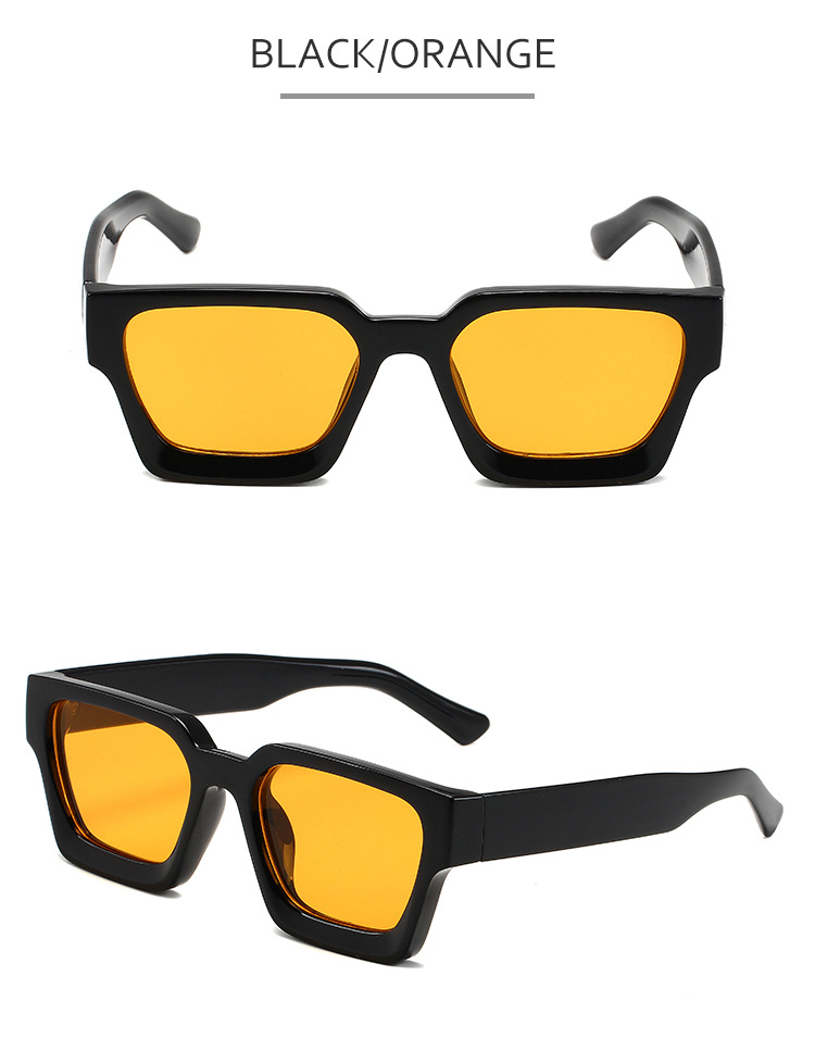 Lunettes de soleil carrées à monture épaisse – Lunettes PC surdimensionnées tendance pour hommes et femmes, tendances de la mode, très populaires_voghion.com