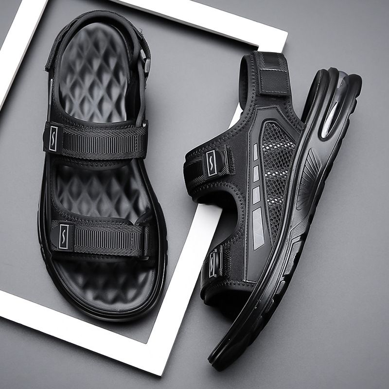 Sandals Men Summer 2025, New Sweat Casual Outdoor Beach Shoes With Soft Soles And Anti Slip Air Cushion, Suitable For_voghion.com