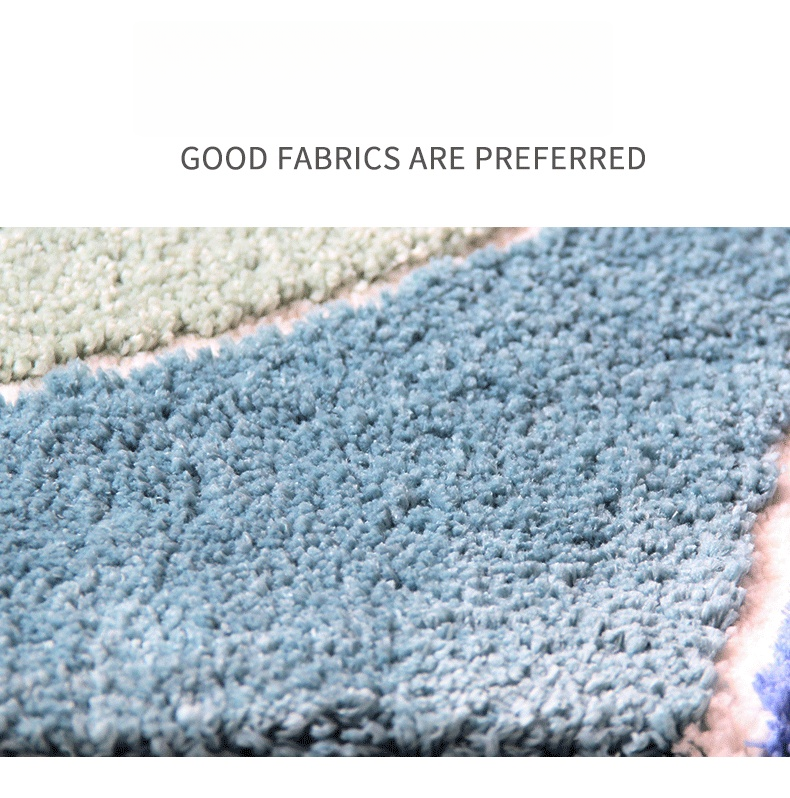 Flocked Blue Mountain Bath Mat - Super Absorbent & Non-Slip Bathroom Rug (Quick-Dry, Machine Washable, Soft Home Carpet For Toilet & Shower)_voghion.com