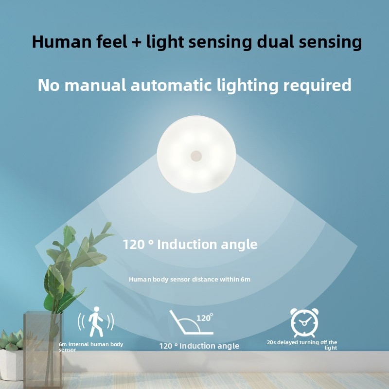 Luz noturna LED inteligente com sensor de movimento - Controle remoto de 7 cores, temporizador e dimerizável, alimentada por bateria para corredor, armário e quarto_voghion.com