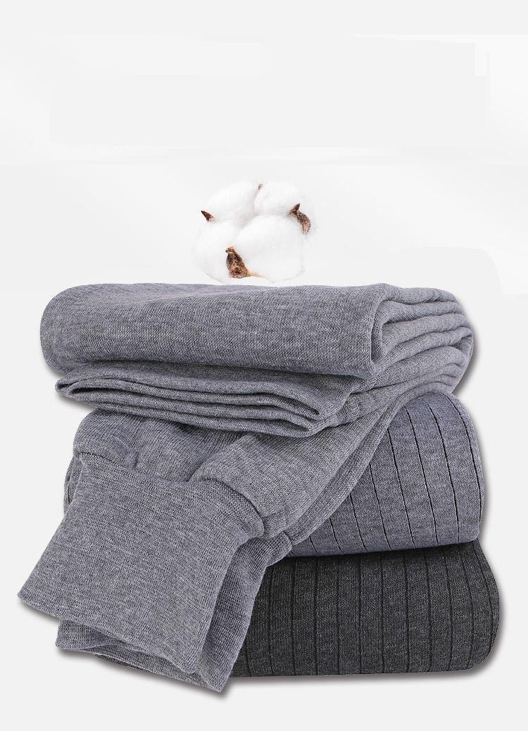 Roupa íntima e pijamas Roupa íntima térmica Calças de algodão com forro de lã, cintura alta, proteção para joelhos e cintura, camada de base de inverno com ajuste fino_voghion.com