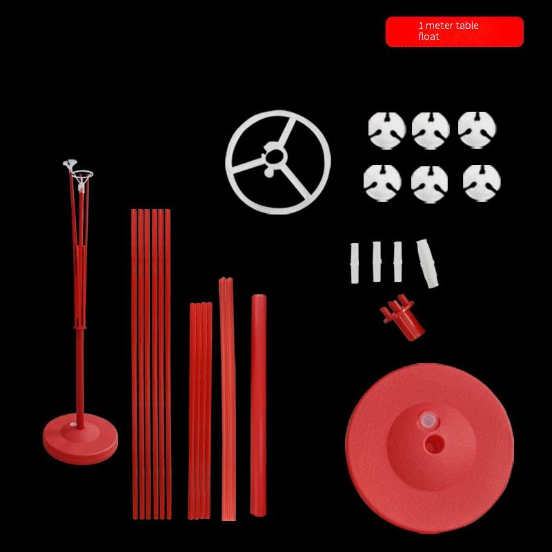 Clear Balloon Stand Holder For Table Decorations - Adjustable Height 1m/1.3m/1.6m - Wedding, Birthday, Party Balloon Arch Base (White & Red)_voghion.com