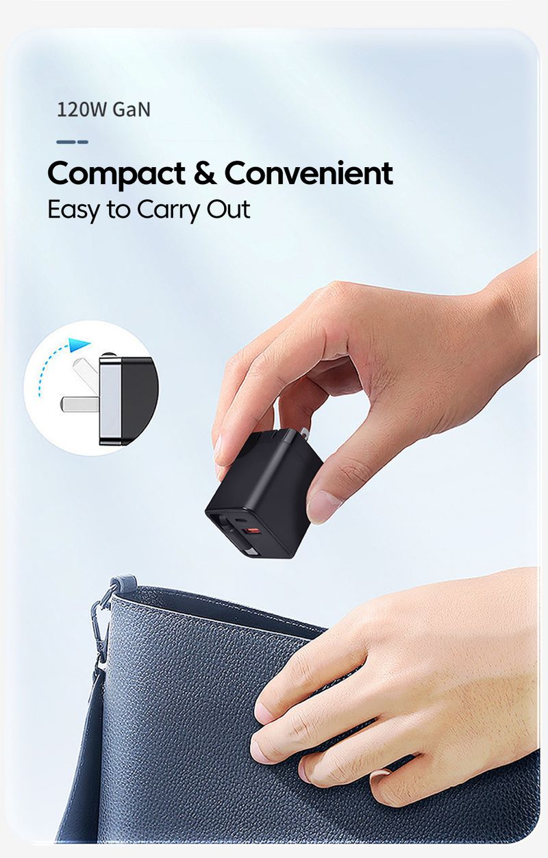 120W Super Fast Charge Type Phone Charger With Telescopic Retractable USB C Cable For IPhone 16 15 Samsung Laptop_voghion.com