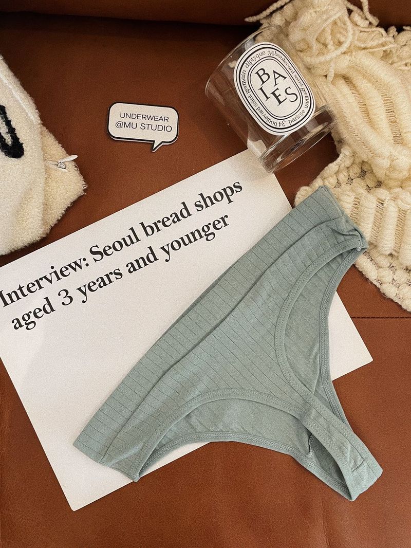 Women's thong pure cotton sexy pure desire breathable solid color fitness sports large size comfortable simple women's T-pants_voghion.com