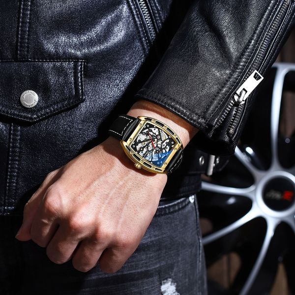 Montre mécanique automatique squelette pour homme_voghion.com