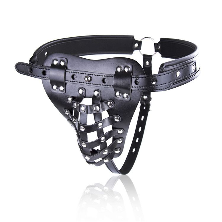 Intimo sexy per uomini adulti, con chiusura a scatto per pollaio, in similpelle, con tasca a U e cut-out, per uomini selvaggi, con schiena a T_voghion.com