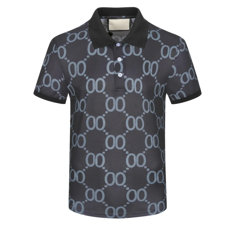 Męskie letnie swobodne koszulki bawełniane golfowe designerskie męskie polo z nadrukiem literowym modne polo_voghion.com