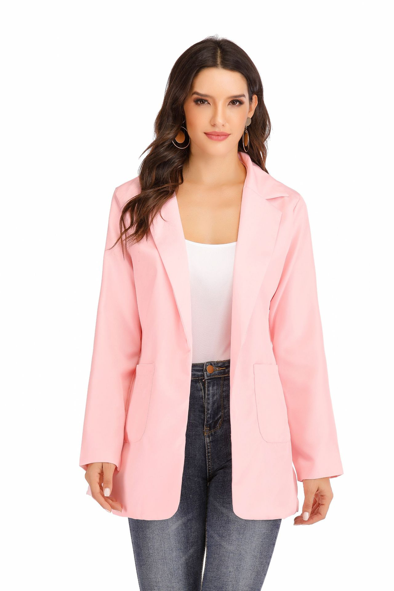 Blazer da donna Giacca 2022 Giacca da donna primavera e autunno Oversize Cappotto tinta unita a maniche lunghe da ufficio Casual allentato_voghion.com