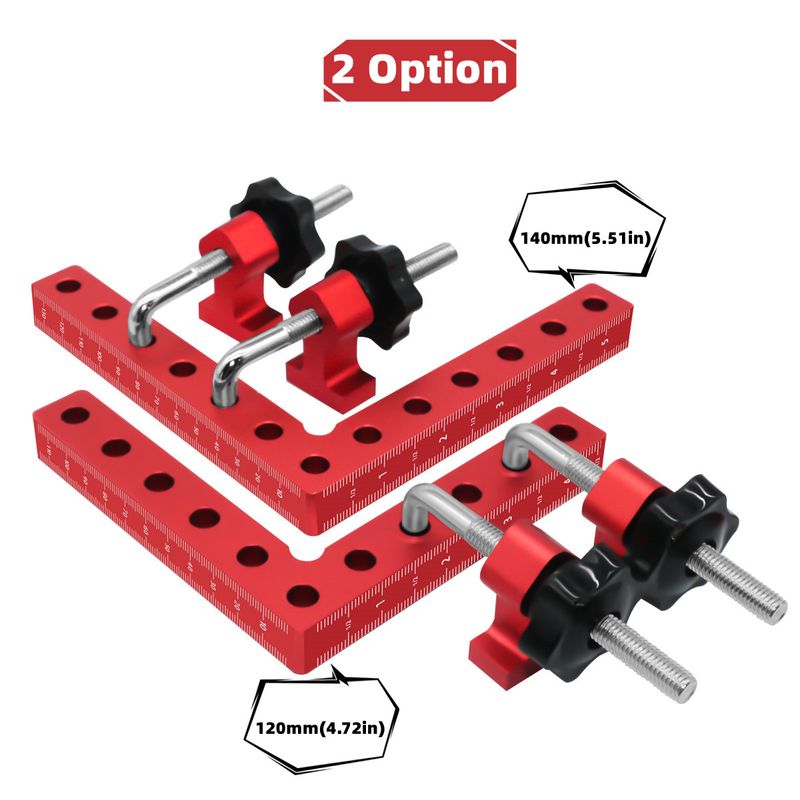120/140mm Kątowy zacisk mocujący 90 stopni w kształcie litery L Pomocniczy panel mocujący Narzędzie zaciskowe do obróbki drewna_voghion.com