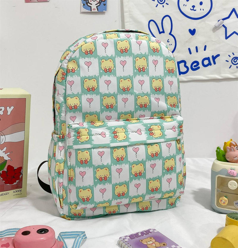 2024 New Backpack Set, Fashionable Cartoon Print Large Capacity Backpack with Matching Accessories_voghion.com