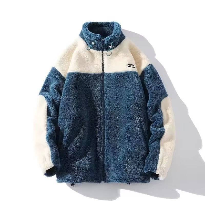Härekleeder Splicing Lämmchewolljacke Männer Wanter Ins Kottengjacke déck Cartoon Kottengjacke eenstéckeg_voghion.com