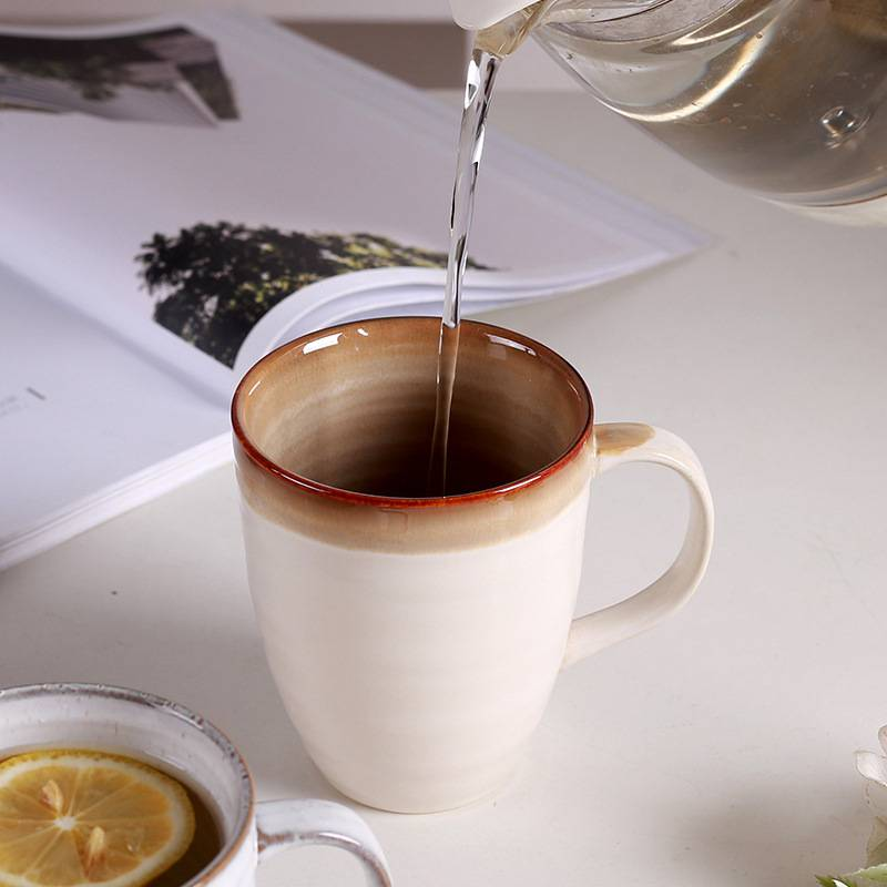 Minimalist Ceramic Mug Premium Handcrafted Coffee Cup For Home Office Elegant Porcelain Tea Cup With Comfortable Handle_voghion.com