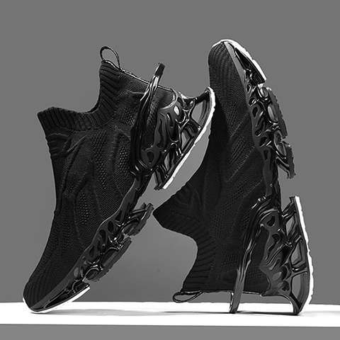 Herrenschuhe Neue fliegende gewebte atmungsaktive Sportschuhe Stoßdämpfende Laufschuhe Socken Mund Faule Schuhe Outdoor Freizeitschuhe Herrenschuhe_voghion.com