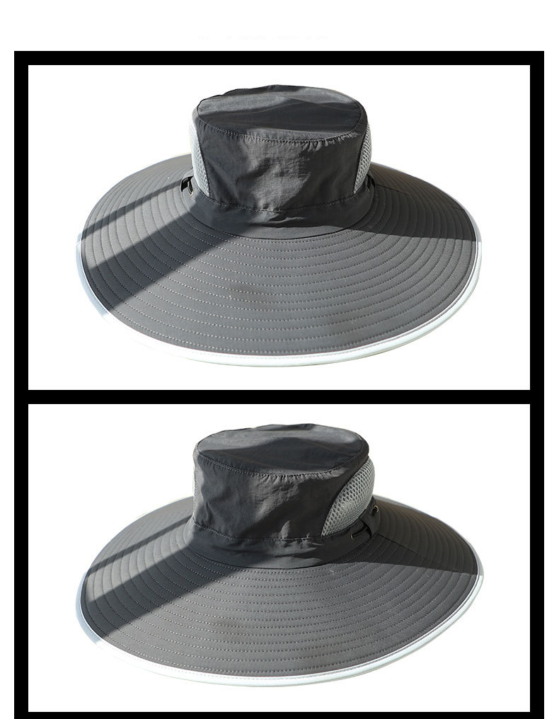12CM Sun Protection Hat For Men To Cover Their Face Insect And Sand Proof Outdoor Hiking Large Brim Sun Protection Fisherman Hat For Women_voghion.com