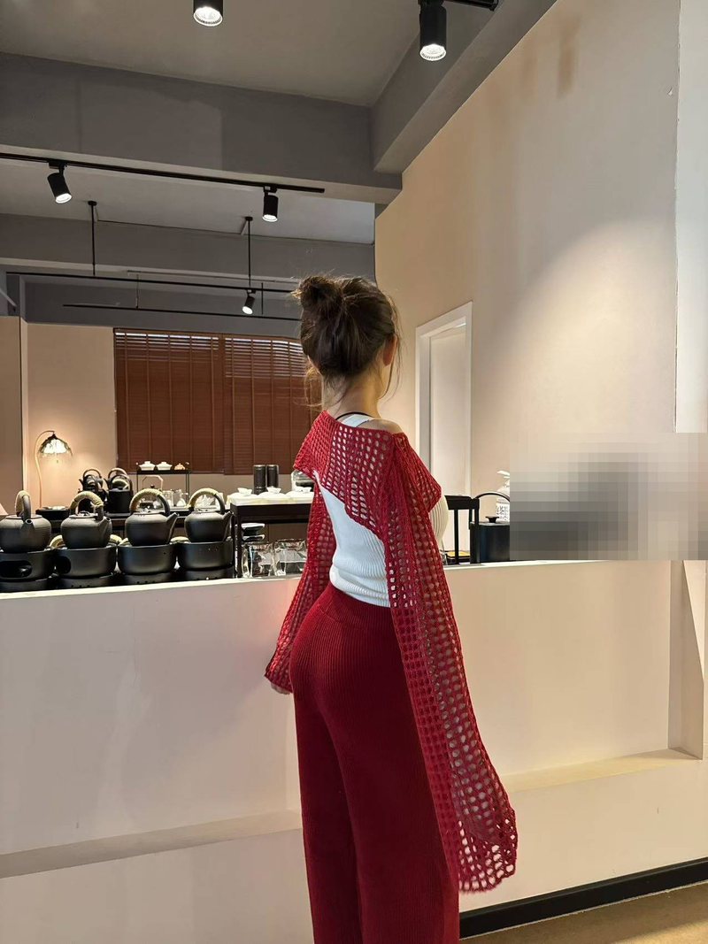 Women's Crochet Knit Top Lace-Up Boho Beach Cover-Up Short Sleeveless Summer Casual Streetwear Fashion_voghion.com