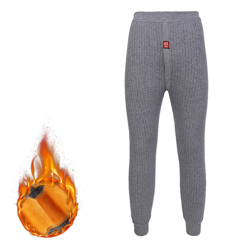 Roupa íntima e pijamas Roupa íntima térmica Calças de algodão com forro de lã, cintura alta, proteção para joelhos e cintura, camada de base de inverno com ajuste fino_voghion.com